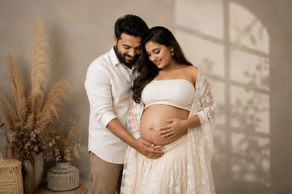 maternity photoshoot with partner